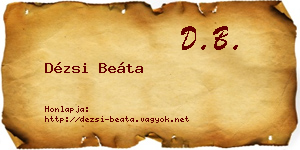 Dézsi Beáta névjegykártya