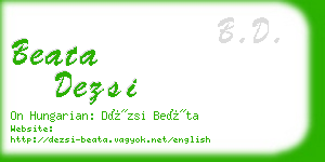 beata dezsi business card